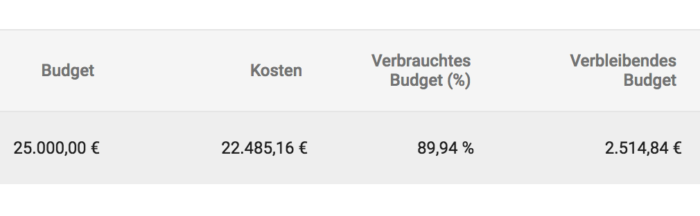 DoubleClick Search Budgetabstufung